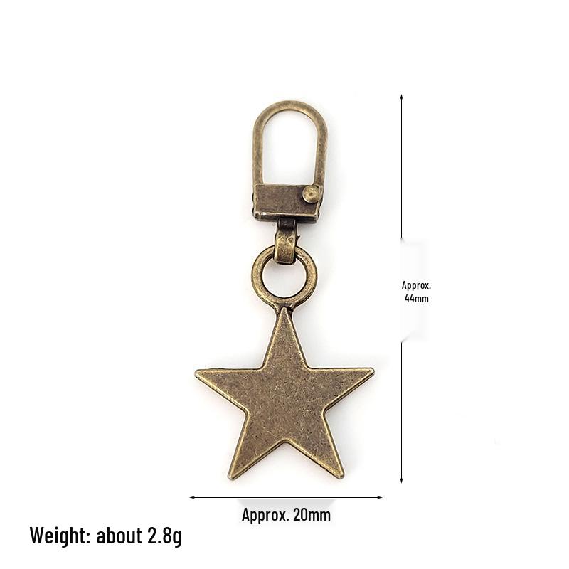 Detachable Metal Zipper Pull Tab Accessory for Bags, Shoes, and Clothes Repair
