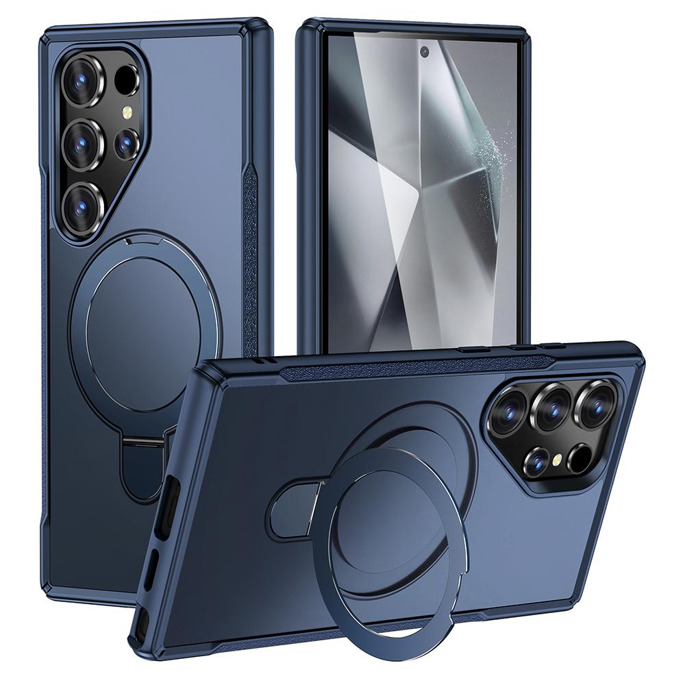 For Samsung Galaxy S23 Ultra Case with Magnetic Kickstand TPU + PC Anti Drop Phone Cover