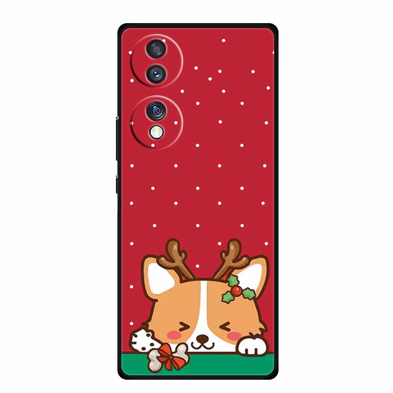 Case For Honor 70 Pro Plus Christmas Soft Silicone TPU Phone Back Cover For Huawei Honor 70 Pro+ Honor70 Lite Cartoon Capa Funda