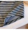 Plus Size Velvet Color Block Striped T-shirt: Korean Style, Long Sleeve, Loose Fit, Slimming & Warm Women's Top