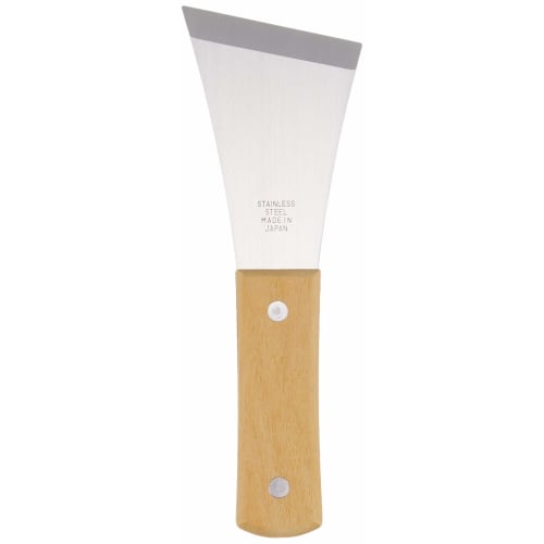 Intec Kaneki Wooden Handle Triangular Leather Stand, Blade: Stainless Steel, Handle: Natural Wood (White Wood), Japan, DKW03