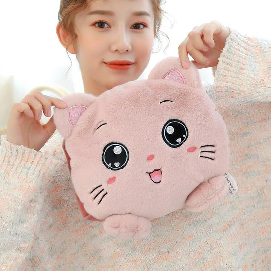 Electric Plush Hot Water Bottle: Washable, Cute Warm Baby Compress Bag & Hand Warmer