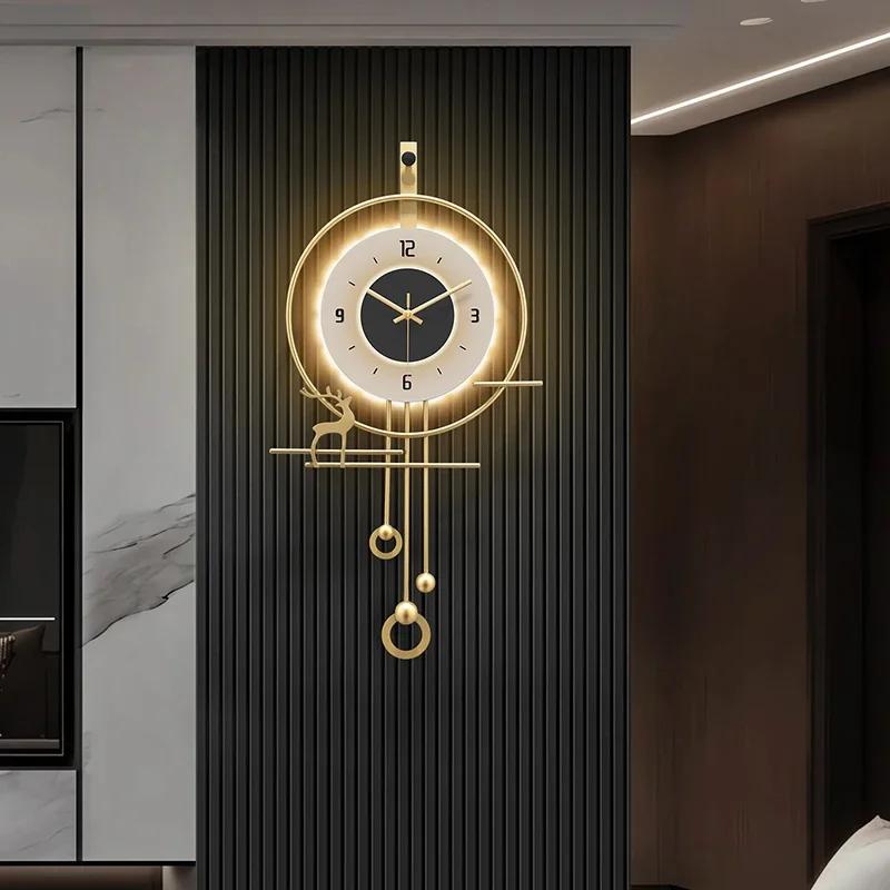 Luxury Living Room Wall Clocks Vintage Interior Bedrooms Fashion Wall Clocks Minimalist Fashion Orologio Da Parete Decoration
