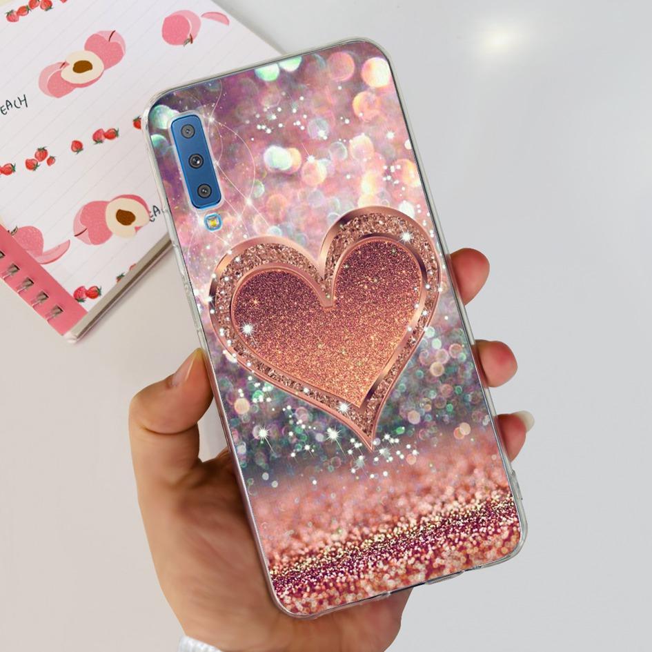 Silicone Cover For Samsung Galaxy A7 2018 Case A750 A750F Case Clear TPU Fashion Phone Case For Samsung A 7 2018 SM-A750F Fundas