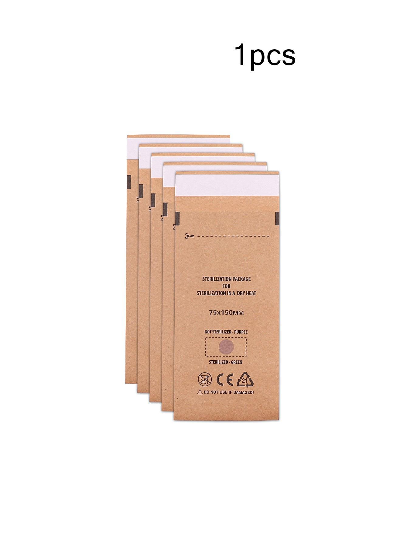 

Одноразовый крафтовый самоклеящийся пакет для дезинфекции нейл-арта для высокой температуры сухим жаром 7.5*15cm