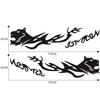 2Pcs 68.9"x16.9" Car Side Door Body Decal Waist Line Sticker Racing Decals Black