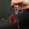 Yogodlns New PU Leather Simple Horseshoe Pendant Horse Hoof Casual Key Chain Pendant Hanging Purse Accessories Women