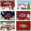 Christmas Background Banner Polyester Festival Party Decor For Holiday Event