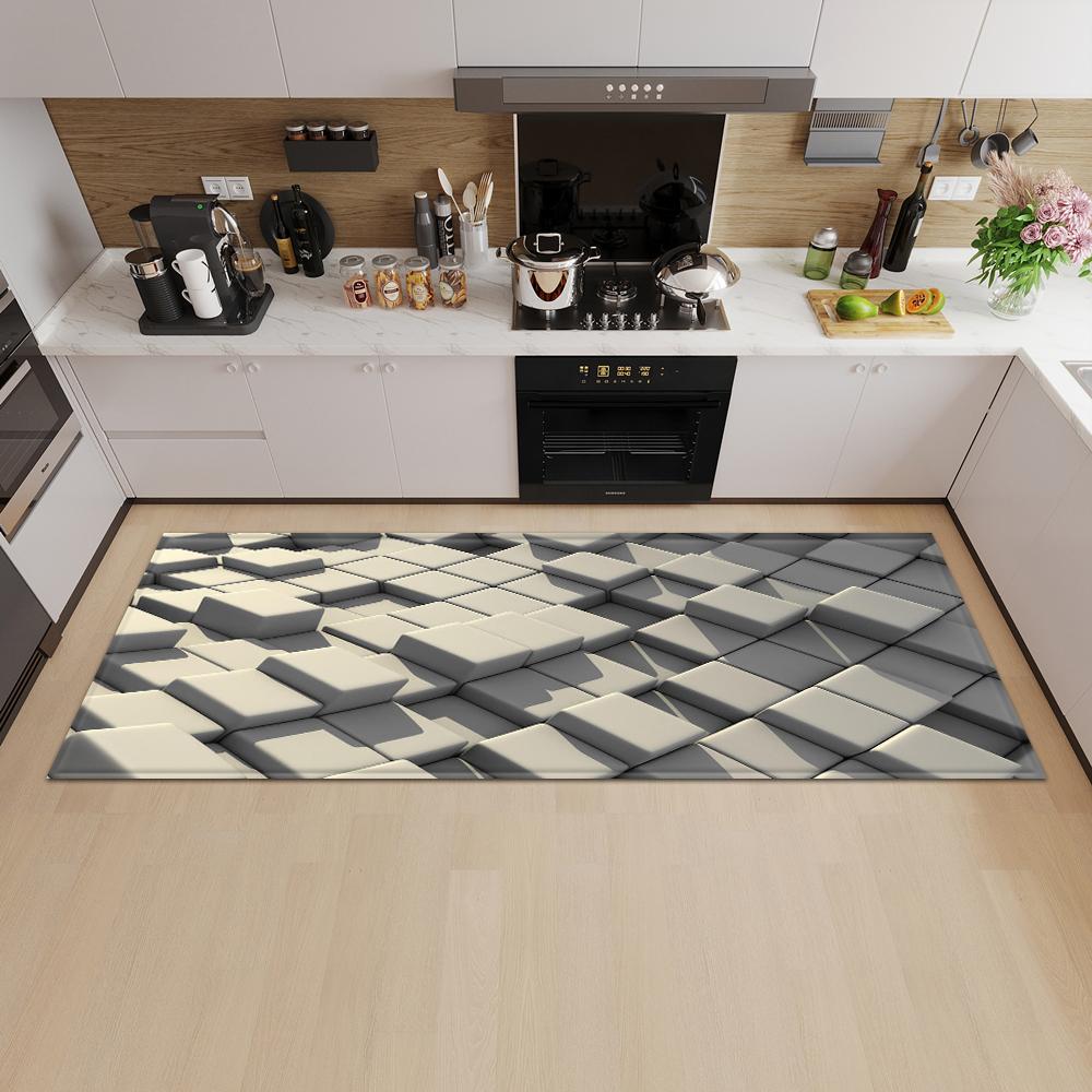 Entrance Door Mat Kitchen Bedroom Carpet Non-slip Floor Corridor Balcony Carpet Modern Pattern Floor Mat Can Be Customized