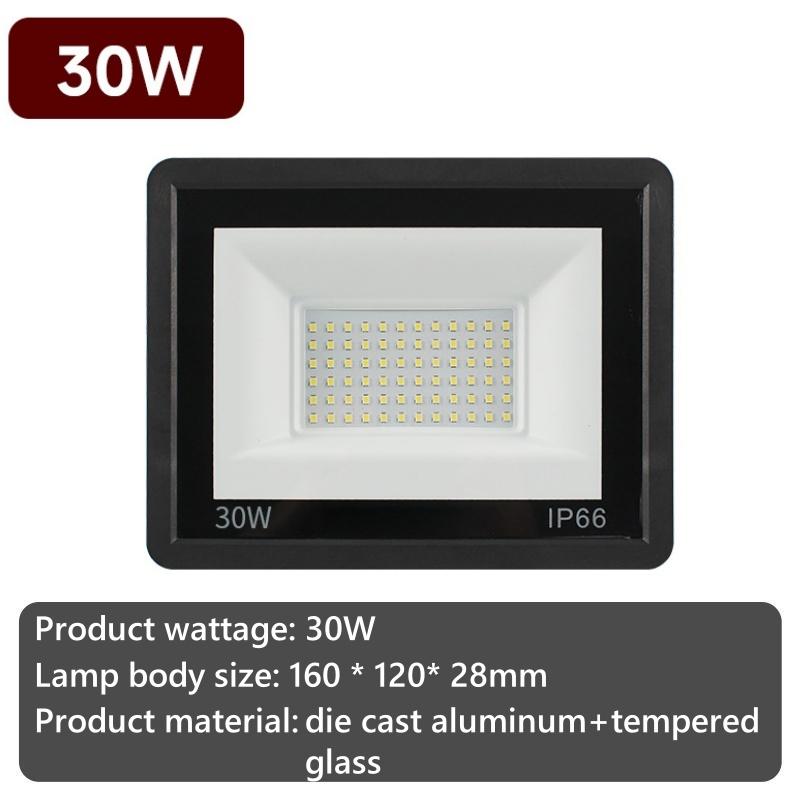 220V IP66 Waterproof Garden LED Spotlight 100W 50W 30W High Brightness LED Suitable for Outdoor Lighting in Garden Streets