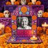 Mexican Style Halloween Photo Frame Skull Marigold Pattern Desktop Photo Display Rack Living Room
