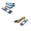 M.2 zu SATA3.0 M.2 7Pin Horizontaler Konverter-Adapterkarte Erweiterungskarte Stromkabel für 2242 2260 2280