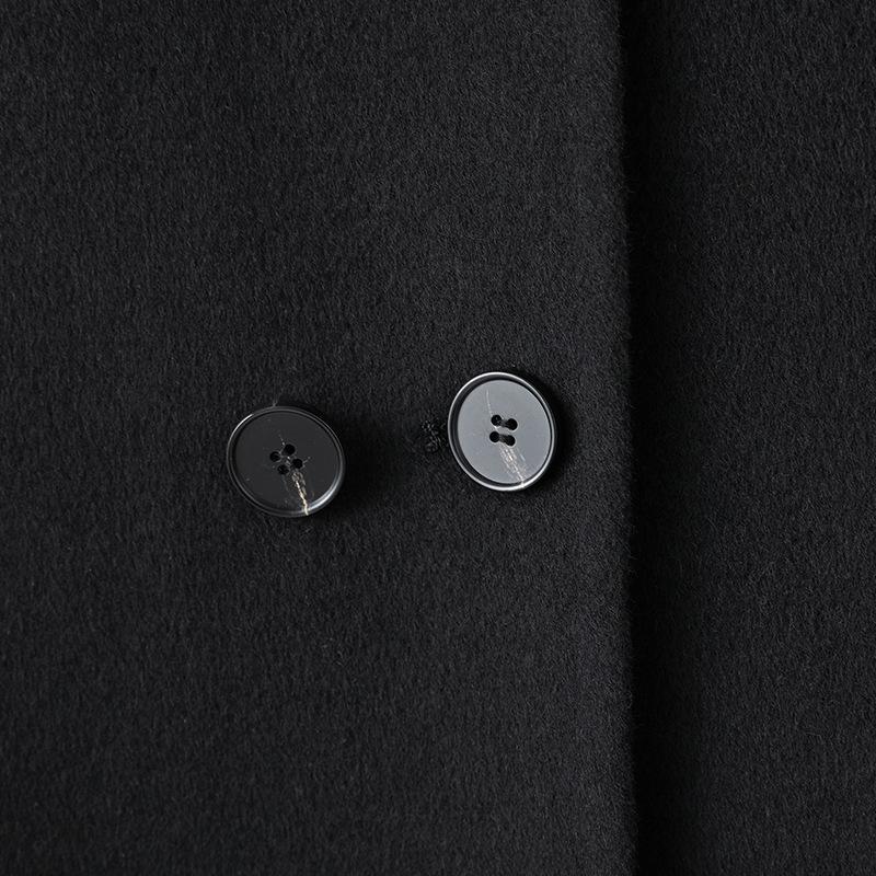 Double-sided cashmere coat medium and long slim and thin temperament high-end autumn and winter new woolen coat small man