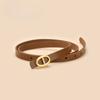 Slim Belt Women's Dress Belt Women's Retro Cowhide Hand Belt Belt Belt Belt