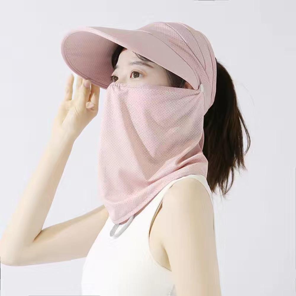 Foldable Women Sunscreen Hat Anti UV Outdoor Cycling Hat Summer Beach Sun Hat