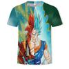 Dragon Ball Series 3D Digital Printed Men's Fashion Trend Round Neck Short Sleeved T-shirt