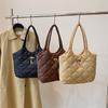 And Stylish Spacious Quilted Tote Bag For Women Available In Black Khaki Coffee And