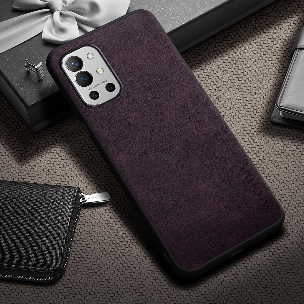 Phone Case - Luxury Retro Faux Leather Phone Case for Oneplus 9 8 7 6 Pro 9R 9RT 9 US 6T 8T 7T Pro Matte Soft Bumper Hard Back Cover Fashion Case