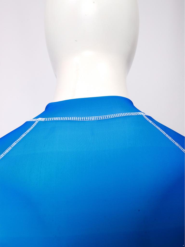 Costume da bagno intero da uomo a colori sfumati S-3XL Manica corta Zip frontale Pantaloncini a pantaloncino Tuta Rash Guard per Surf Nuoto Subacquea