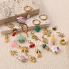 European and American creative colorful and diverse DIY pendant stainless steel plated 18K gold versatile pendant collection