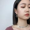 BF CLUB 925 Sterling Silver Earrings For Women Trendy Simple Retro Round Earring Jewelry Prevent Allergy Party Accessories