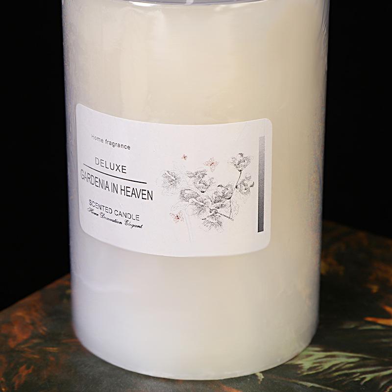 Classic European Style Ivory White Large Cylinder Scented Candle Wedding Hotel Decoration Unscented Rod Wax