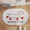 Line Puppy Bathroom Floor Mat, Diatom Mud, Quick-drying Toilet, Toilet, Non-slip Foot Mat At the Door of the Toilet