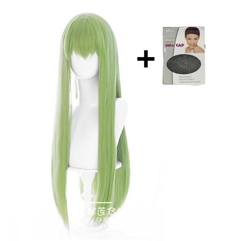 Anime Code Geass C.C. Perruque Costume Cosplay Code Geass C2: Bas Uniforme avec Nœud Lelouch de la Rébellion Costume d'Halloween pour Femme L