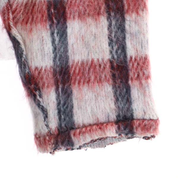 Unused VAST222 17AW Made In Japan Wool Blend Grid Pattern Long Sleeve Shaggy Knit Men's Used