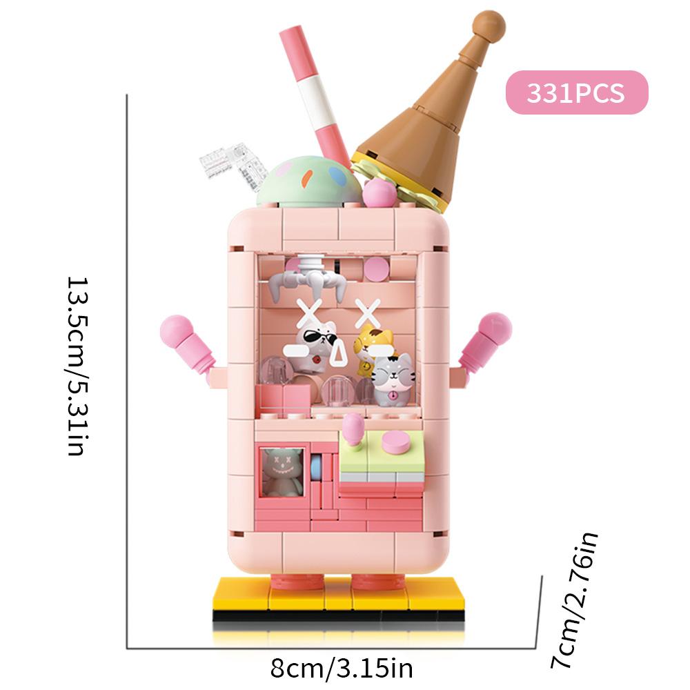 

Small Doll Machine Model Construction Blocks Creative Claw Catch Small Blocks Toys Diy Plaything Bricks Interactive Toys For Girls Kids Gift