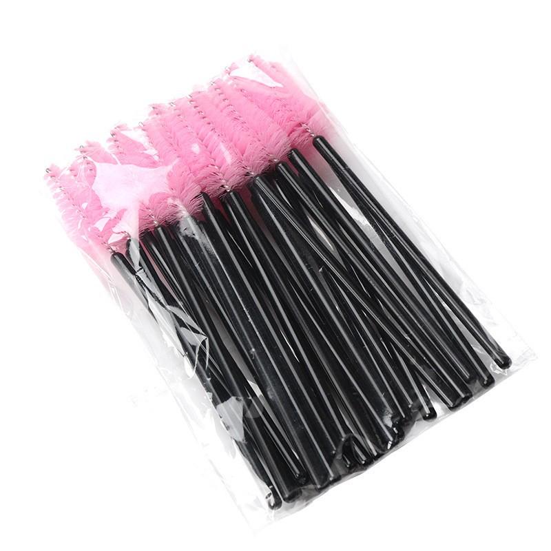 25pcs Disposable Water Drop Mascara Brush Set - Mini Colored Wand Nylon Head Eyelash Comb