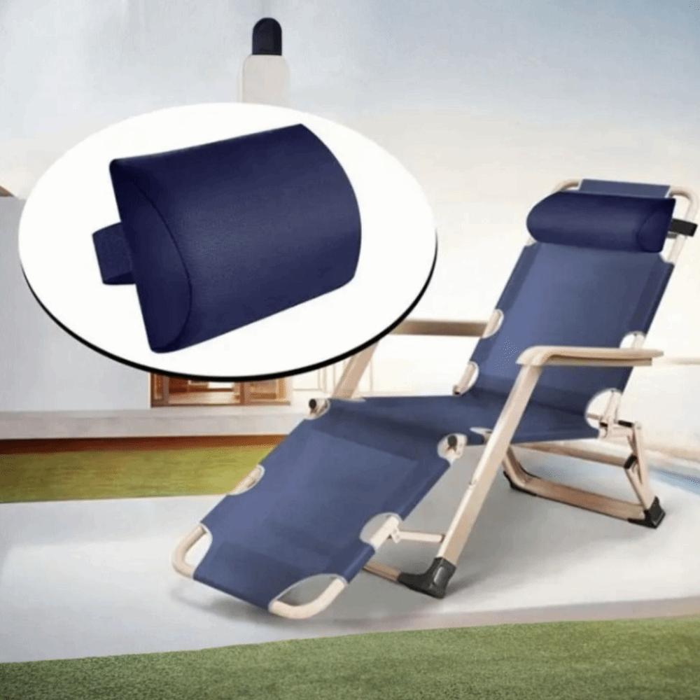 Elastic Band Recliner Headrest Sponge Filling Folding Chair Head Support Chair Head Cushion  Garden
