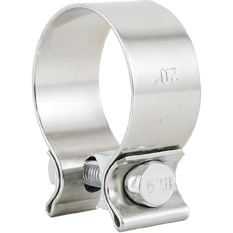 Universal ID 3.5 Inch Exhaust Clamp, Stainless Steel 3-1/2 Inch Narrow Band Lap Joint Butt Clamp