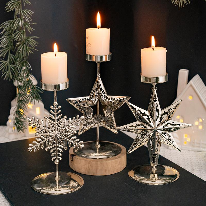 Christmas Candlestick Christmas Decorations Home Decor Elegant Classic Christmas Theme Scene Setting Various Styles