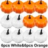 12pcs 5.5cm Simulated Mini Pumpkin Ornaments Halloween Styles Desktop Decoration Creative DIY Painting Pumpkin Photography Props