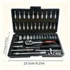 46 piece combination tool car screwdriver set ratchet wrench multifunctional repair home decoration car socket Accessories