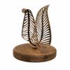 Napkin Holder with Leaf Frame Sturdy Iron Space-Saving