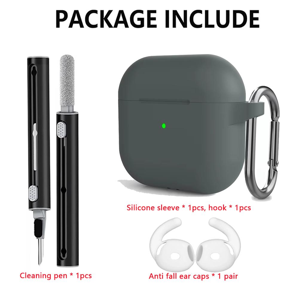 

Чохол-набір для Apple Airpods 4 Чохол аксесуари для навушників М який силіконовий захисний чохол силіконовий для чохла Apple air pods 4 For Airpods 4
