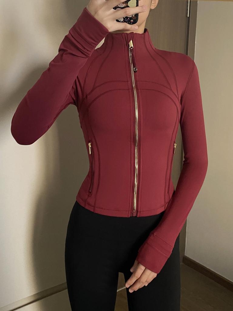 Luludarling Women's Slim Fit Stand-Up Collar Yoga Jacket