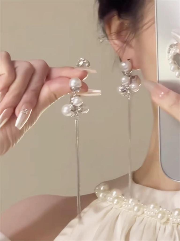 Super Glitzernde Zirkon Quastenohrringe - Vintage Koreanischer Influencer Stil 2025 Trend