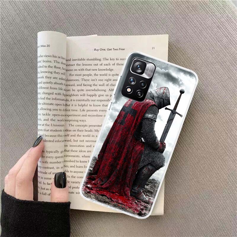 

The Bright Red Crusade Phone Case For Redmi Note 13 12 Pro Plus 14 15 Pro 5G 11 11T 11E 11S 10 Pro 10S 9 9S Cover Cell Clear TPU Note 13 Pro Plus