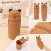 Silicone Pencil Case Expandable Pen Holder Storage Pouch for School Supplies