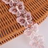 3,2x3,8cm Perlenbesetzter Organza-Spitzen-Schmetterlings-Besatz für DIY-Hochzeitskleider & Vorhänge