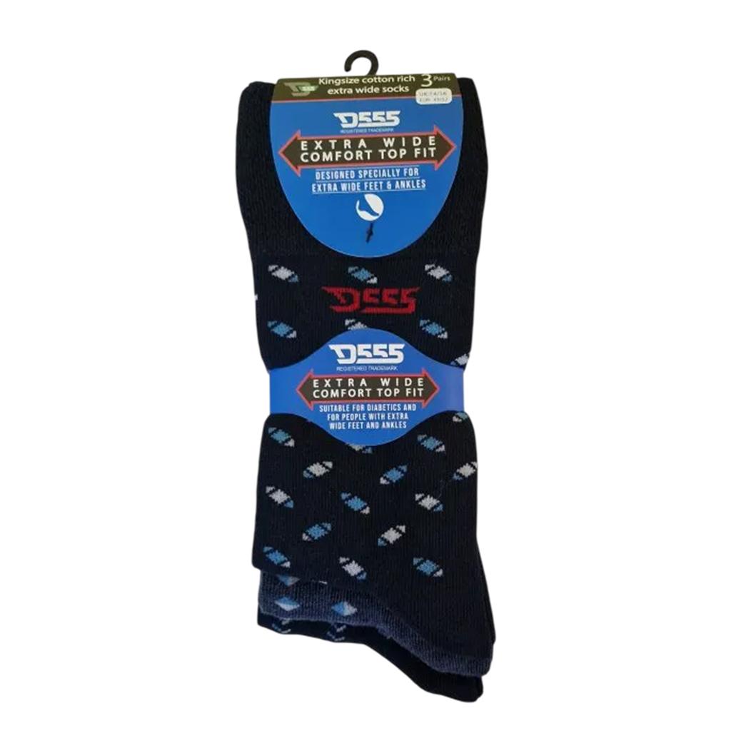 Duke Chaussettes Extra Larges Harold 3 D555 pour Homme (Lot de 3)