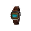 CASIO Custom Collection Electronic Movement Leather Strap Watch Men's Watches Yellow Watch Dial A158WEA-9 Watch5--