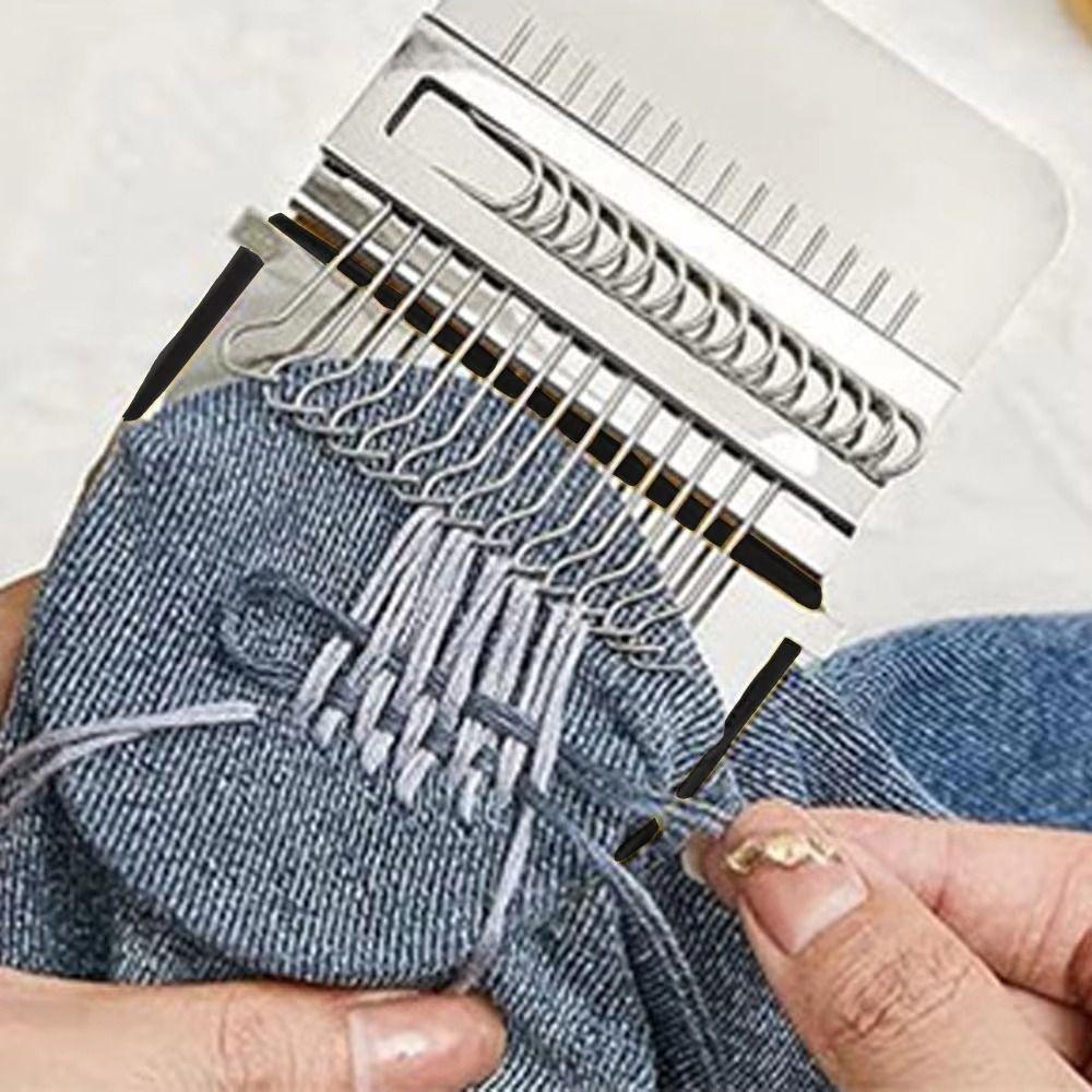 12/14 Hook Mini Loom Machine Metal Tool Darning Machine Small Woven Machine  Household