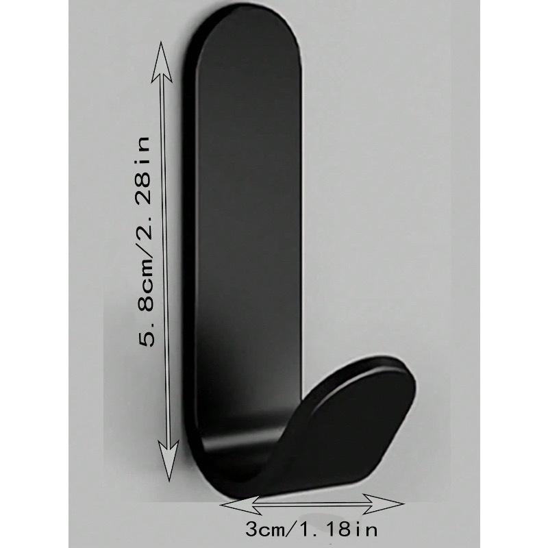 5pcs Adhesive Hooks, Coat Hooks, Adhesive Hangers, Wall Hooks, No Drilling Hooks for Hanging Bags, Towels, Loofahs, Keys, Hats, Kitchen, Bathroom