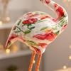 Floral Flamingo Figurine | Freestanding, with Metal Base, for Garden