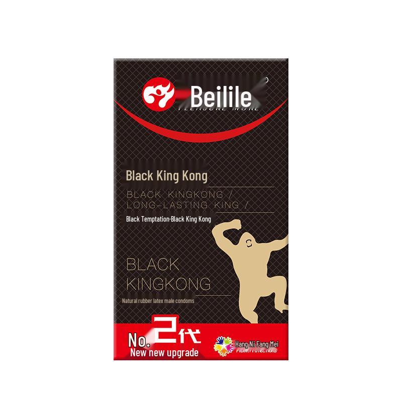 Bolele Ultra-Thin Spiked G-Spot Condoms & Finger Cots - Black King Kong Series.