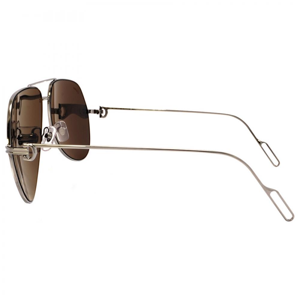 Cartier Grey Pilot Unisex Sunglasses Ct0110s 013 62